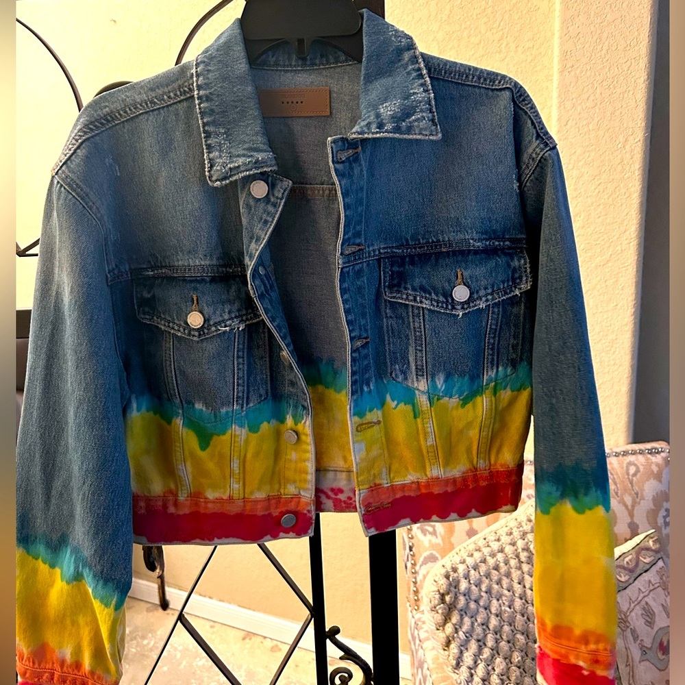 Tye Dye Jean Jacket